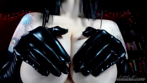 Violet Doll - Black Glove Tit Worship