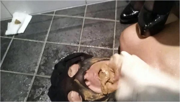 Toilet Humiliation - 2 Young mistresses shit in his mouth Scat slave