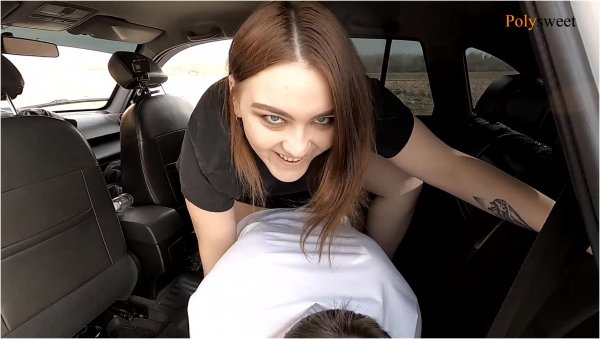 Poly Sweet - Fucking My Chastity Slave In A Car - Face Fucking