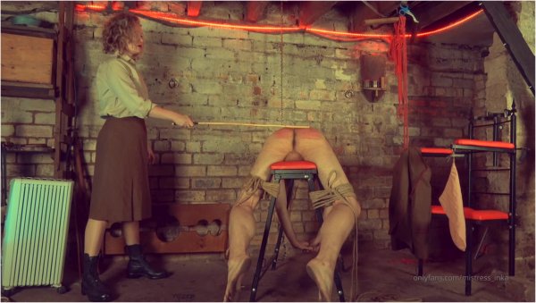 Mistress Inka - A thrashing for the Prisinor - Femdom spanking