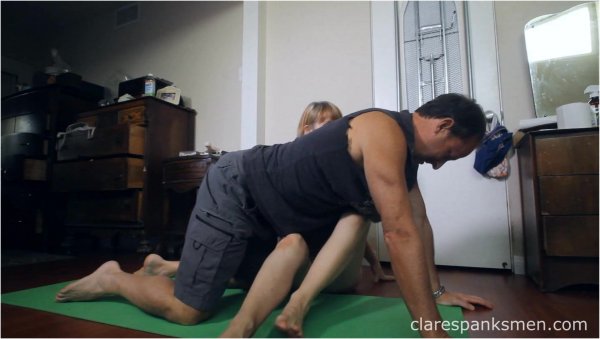 Clare Spanks Men - Clare Fonda - Yoga Spanking - Femdom spanking