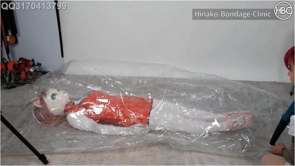 Hinako House of Bondage - Kigurumi Cat Mask Vinyl Bondage! - Bondage Male