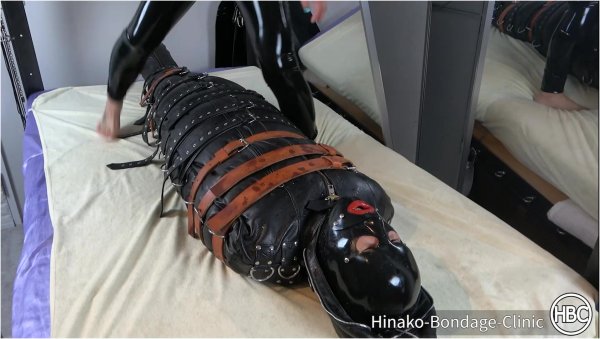 Hinako House of Bondage - Inflatable Leather Rest Sack Tease and Denial - Bondage Male
