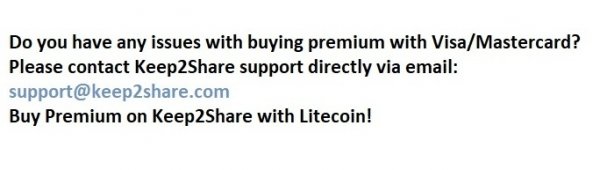 Buy Premium on Keep2Share with Litecoin