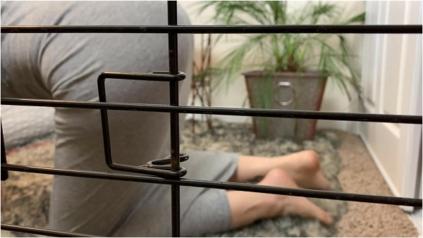 Goddess April - Caged and Ignored Yoga Stretch