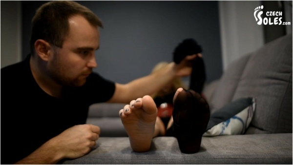 Czech Soles - Begging at Dark Lady's feet for his life
