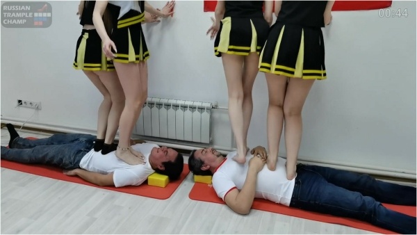 Russian Trampling - Moscow multitrampling contest #39 (Full) - sweet pain under cheerleaders feet