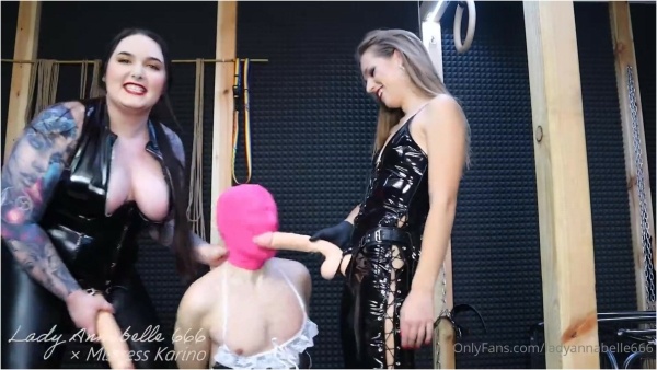 LadyAnnabelle666 and Mistress Karino - Double Domination Blowjob