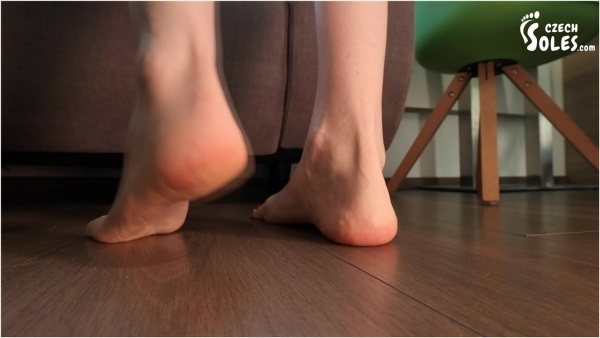 Czech Soles - Pretty petite tutor shows her long toes as a rewad - German Femdom
