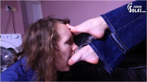 Czech Soles - Bossy girlfriend enjoys foot gagging and face kicking 4K