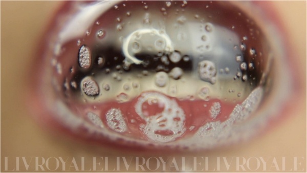 Extreme Close-up Saliva and Spit Bubbles - LivRoyale