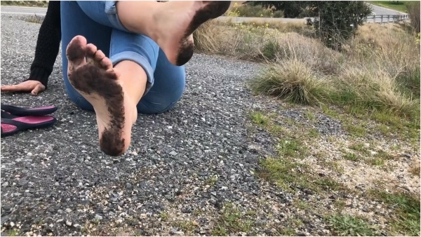 Candystart - Dirty feet soles walking and teasing