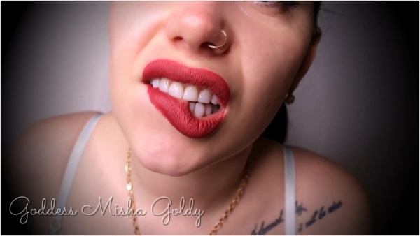 The Goldy Rush - Burgundy Lips Make You Weak As Fuck! My Full Perfect Soft Lips Will Captivate You - Mistress Misha Goldy - Russianbeauty