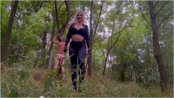 Goddess Slavena - Sexy Sadist Forest Whipping