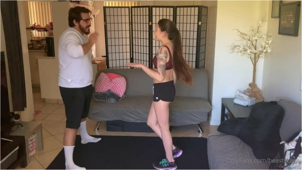 Beastcage Ballbusting - The man himself asks to hit him in the groin 2