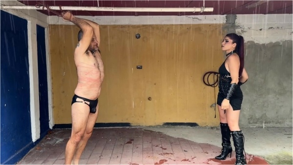 Latin Beauties in High Heels - BQ Extreme Whip Punishment in the Dungeon under the rain by the BootsQueen