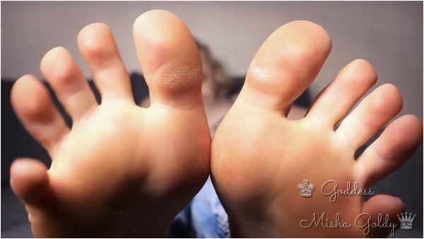 The Goldy Rush - You’re Just A Pathetic Foot Freak Who Desperate For My Sweet Feet Licking And Smelling - MISTRESS MISHA GOLDY - RUSSIANBEAUTY