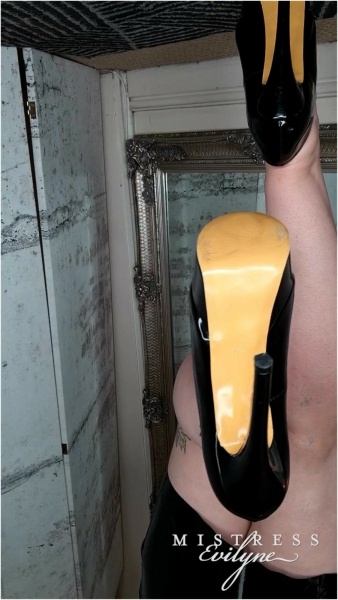 Mistress Evilyne - Clean Them Well and You Might Progress to Being Able to Kiss My Feet