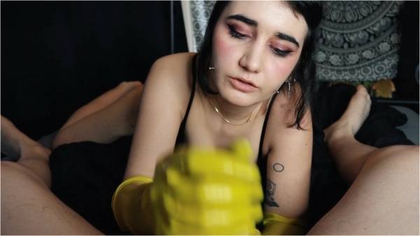 DominatrixVera - Vera Violette - Latex Gloves Handjob 2 Ruined Orgasms