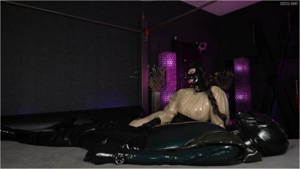 Cristal Kinky Clips - Cristal Kinky rubber doll cock teasing rubber sub