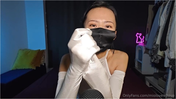 Miolovesglove  - Asmr With My White Satin Gloves