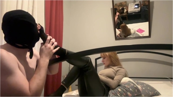 Czech Ladies - He Licks, Sniffs And Massages My Pantyhose Legs And Then My Bare Feet