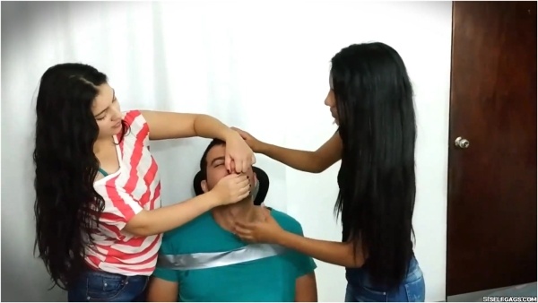 Femdom Bondage By Selfgags - Palm Spitting Step-Sisters Loves Hand Over Mouth Domination
