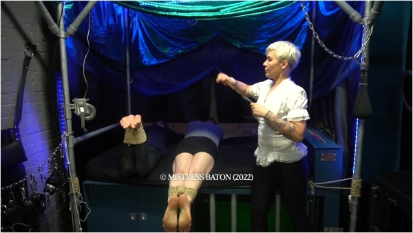 Strafkamer - Mistress Baton - Double Bondage and Bastinado