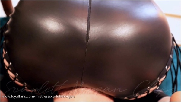Mistress Scarlett Morgan and Ebony Goddess NYX - Smothered By Leather