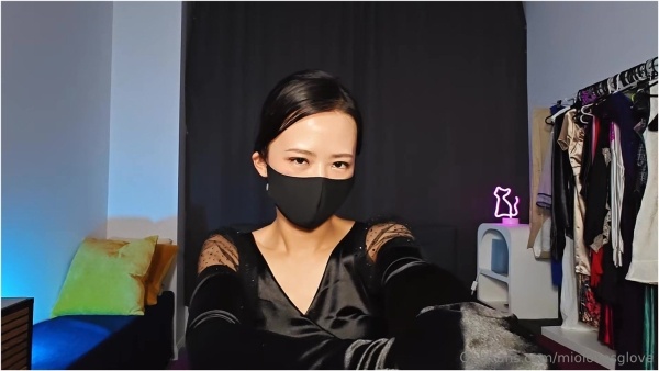Miolovesglove  - A Bit Of Asmr Teasing With My Black Satin Gloves
