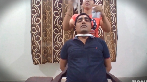 Selfgags Femdom Bondage - Lazy Husband Punished With Gagging