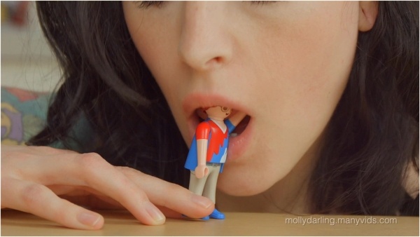 Molly Darling - Giantess Teases Small Man - Vore Fetish