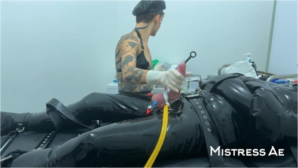 MistressAe - Electro Needles And Sounding - Full Latex CBT Session