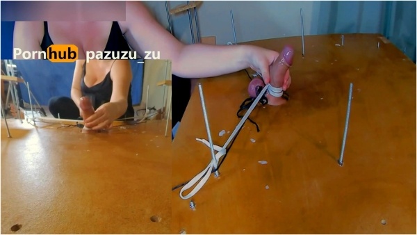 PAZUZU_ZU - I Made Him Cum Twice In The Milking Table - Ruined Orgasm