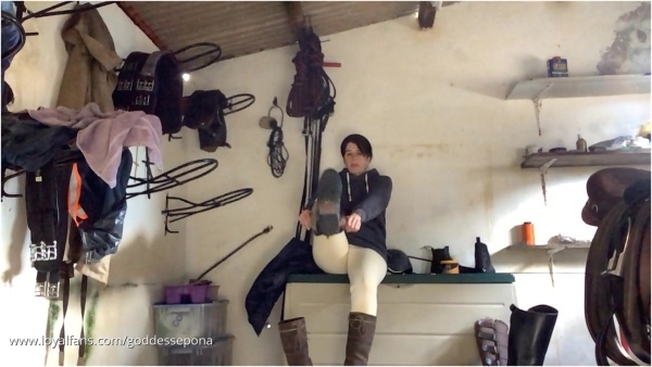 Equestrian Findom - Goddess Epona - Getting The Saddle Ready So I Can Ride