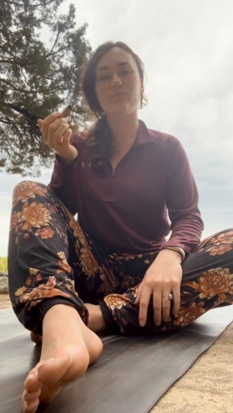 Dani Divinity - Morning  out on the trail before my morning yoga     is a mix of lavender and legal h