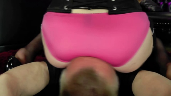 Miss Jessica Wood - Elite UK BDSM Mistress in clip Black Corset Pink Underwear