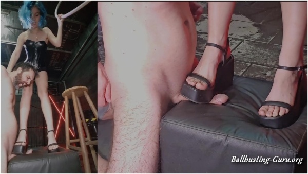 Goddess Lune - 031 Trampling - Crushing Cock Flat Under a Platform Shoes