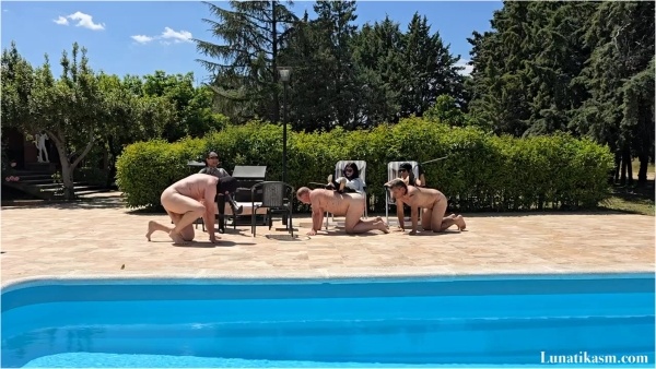 Mistress Lunatika - Lunatikasm - Multiple Caning At The Pool Part 2
