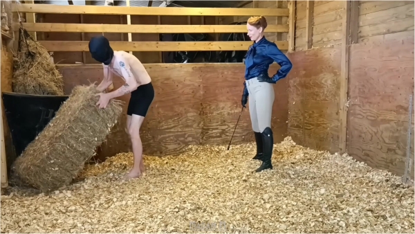 Madam M - Sadistic Stables Sack Smashing extreme ballbusting and cropping punishment