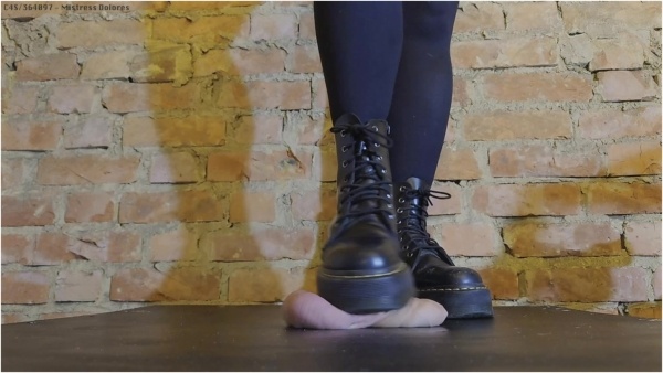 Mistress Dolores Slave - Sgt. Dolores BOOT CAMP - Hard Trampling Bootjob in Platform Dr. Martens