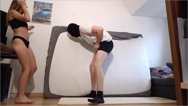 German Balls Busted - Barefoot Ballbusting In Bikini