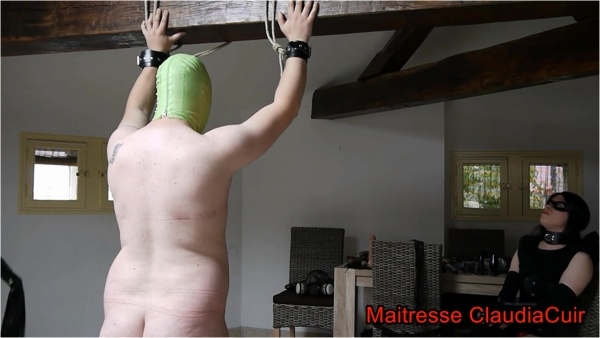 Maitresse Claudia Cuir - BDSM Waxing And Flogging Session
