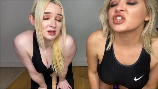 Lana Harding and Lana Wolf - Pegged by Alpha Gym Bunnies