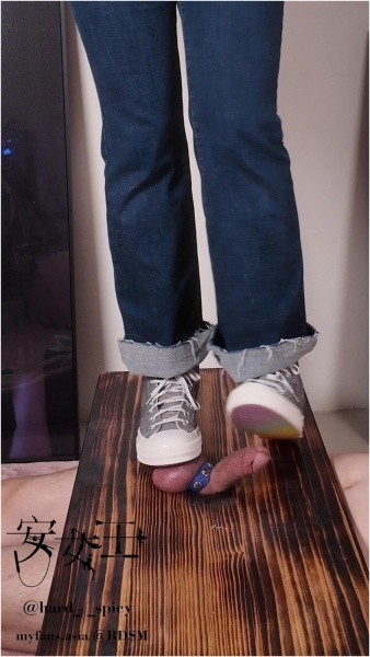 Mistress Ann - Squatting Down On Your Balls With Converse