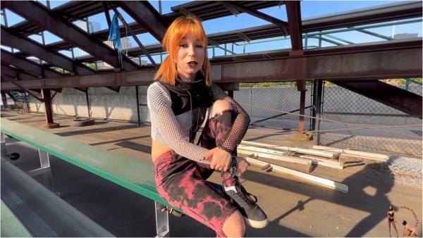 Femdom Puppy Play - Goth Girl Ditria Train The School Jock to Be Her Guard Doggy