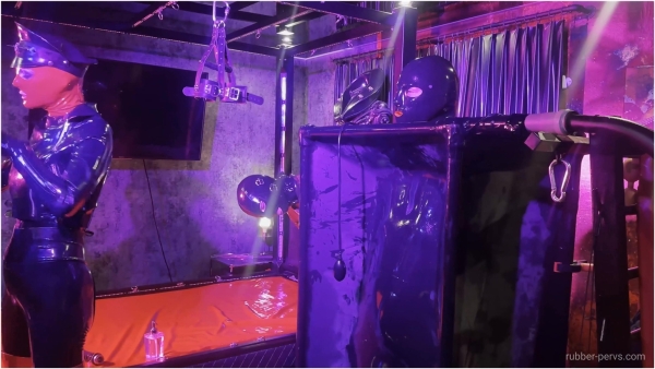 Rubber Pervs - Perv In The Vacuum Tower With Ava Fetishart Fucking Rubber Part 1