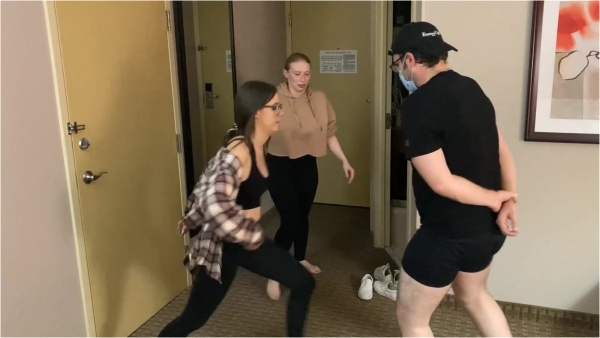 ONLYBALLKICKING - Two Cute Chicks Ballbusting