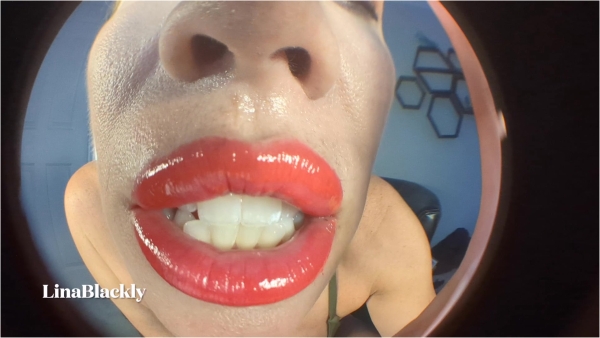 LinaBlackly - Mommy's Fisheye POV Dirty Mouth and Lips