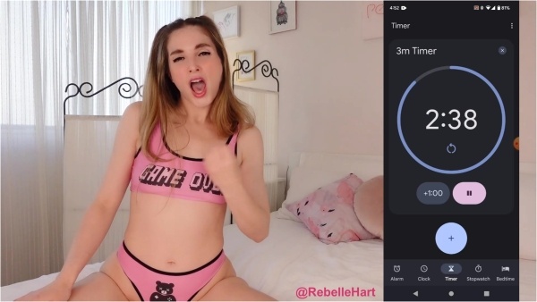 RebelleHart - 3 Minute Cum Challenge